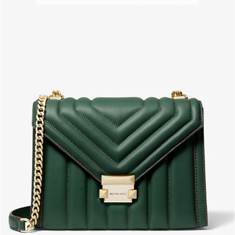 Michael Kors Whitney Flap Chain Shoulder Bag 
Fern Green NWT